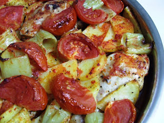 Fırında Tavuk-Patates tarifi